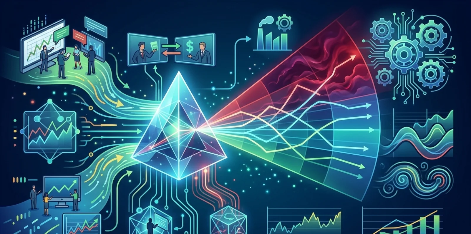 Prediction market data visualization for economic forecasts